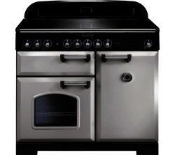 RANGEMASTER  Classic Deluxe 100 Electric Induction Range Cooker - Royal Pearl & Chrome